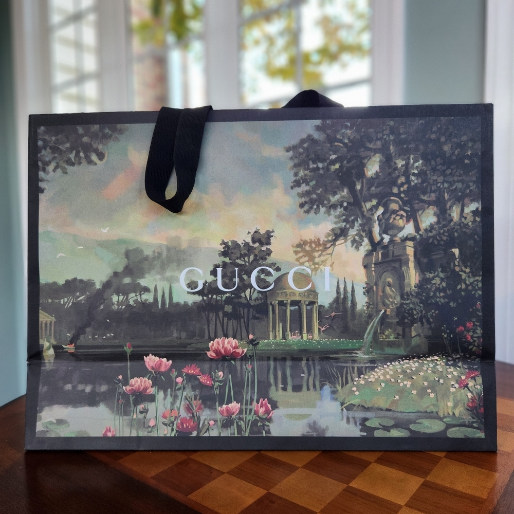 GUCCI Scenic Garden EMPTY Paper Shopping Bag - Picture 2 of 9